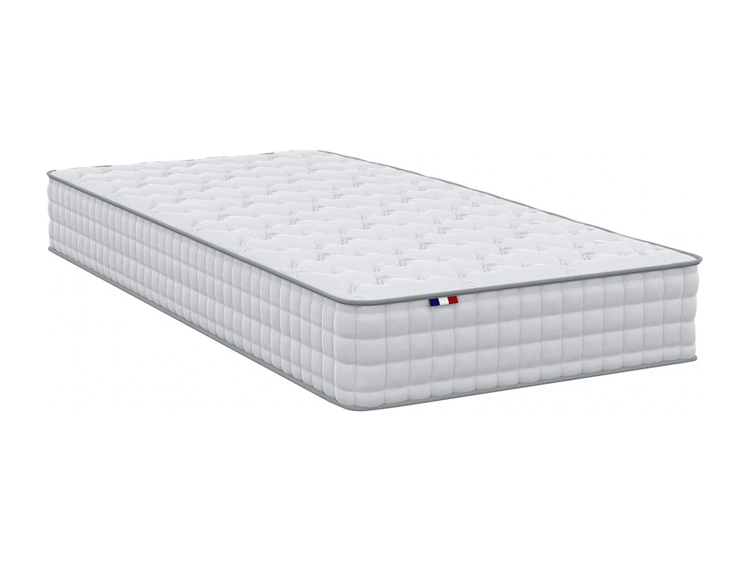 Ensemble matelas ressorts ensachés, SPECTRE + Sommier tapissier Dimensions - 90 x 190 cm, Sommier - Noir