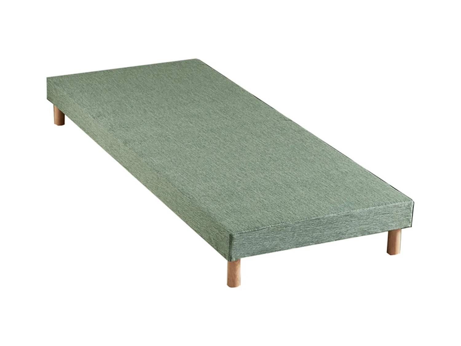 Ensemble matelas ressorts ensachés, SPECTRE + Sommier tapissier Dimensions - 90 x 190 cm, Sommier - Vert celadon