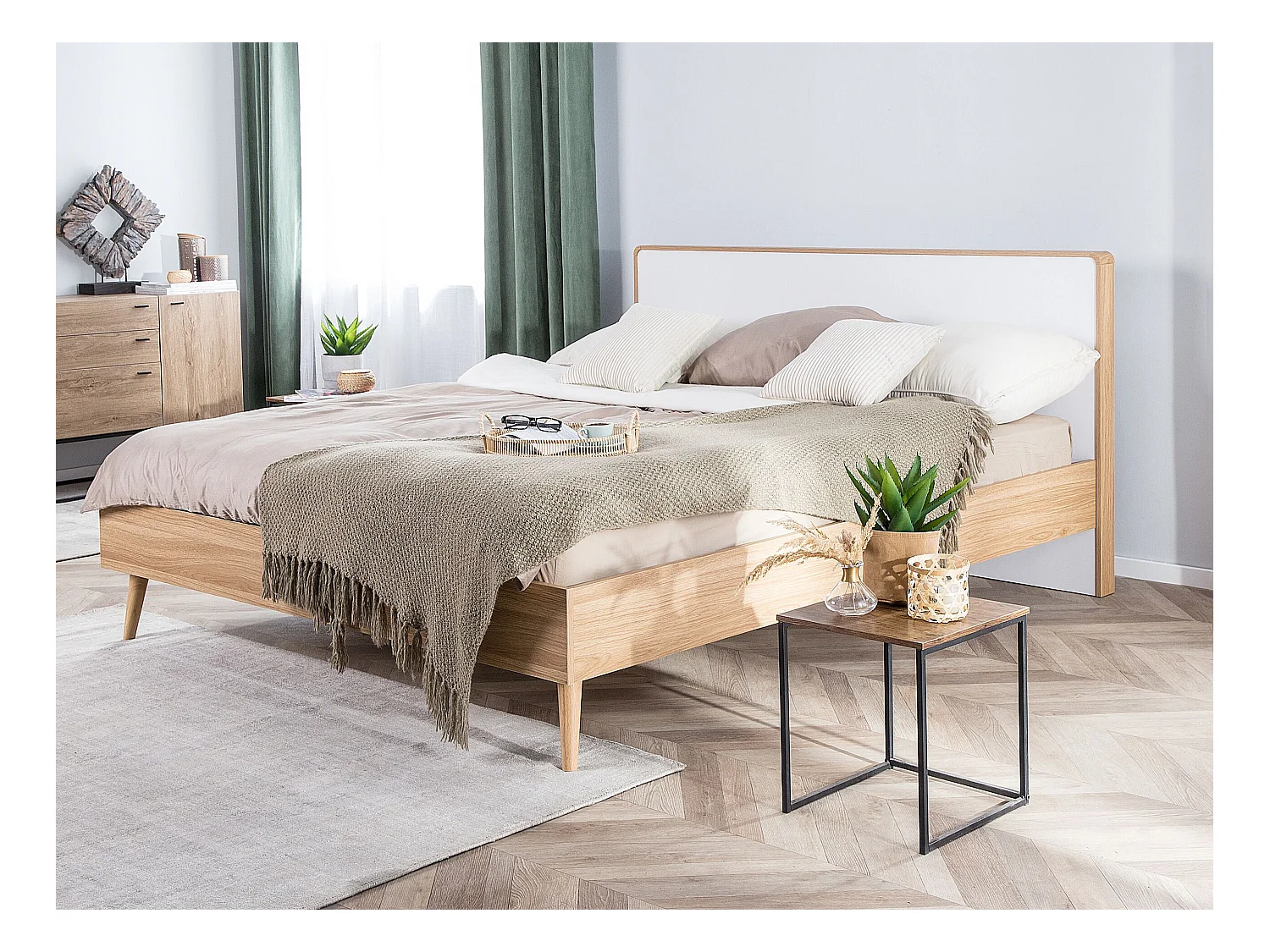 Bed SERRIS 160 x 200 cm Lichtbruin