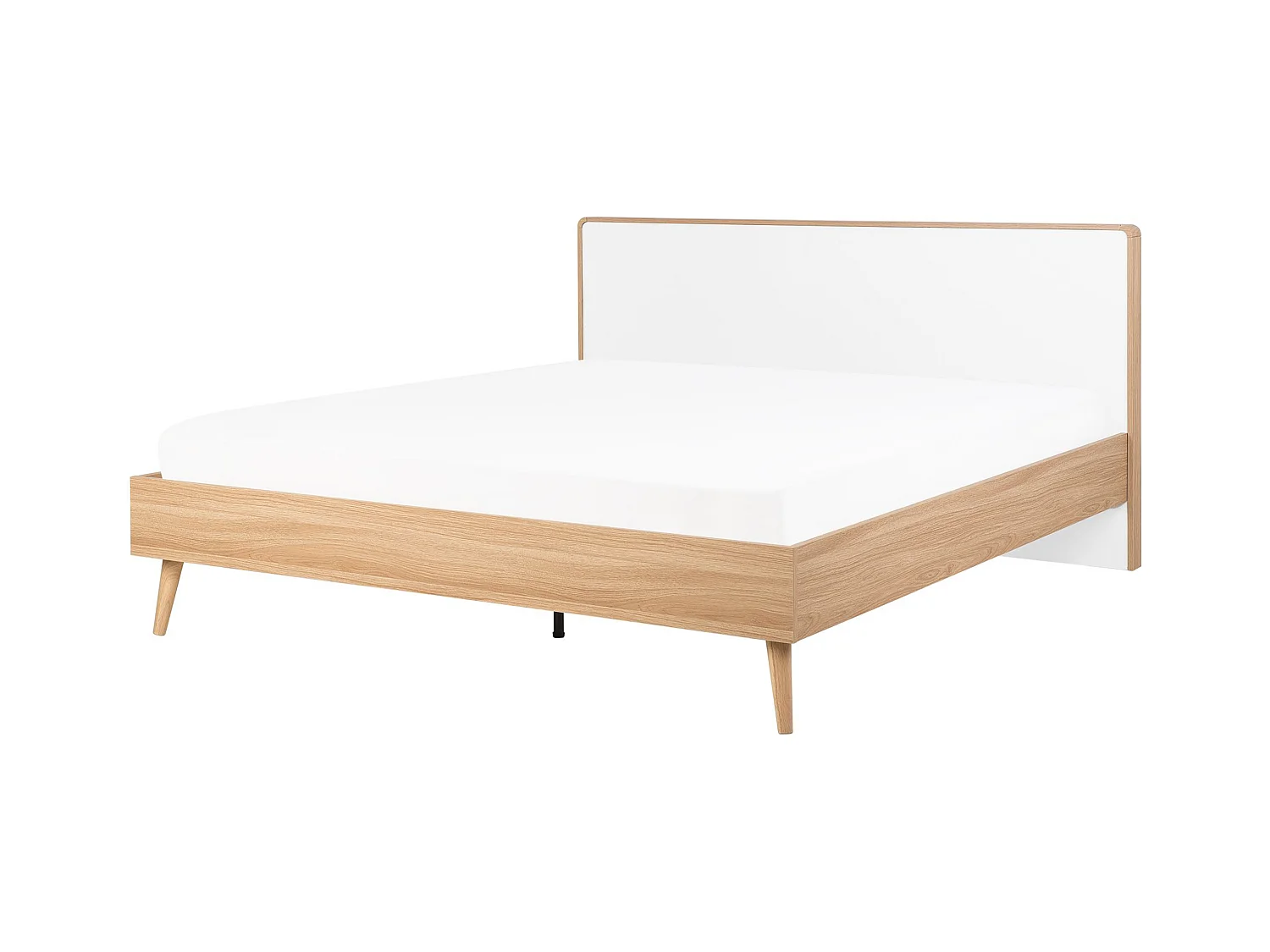 Lit avec sommier SERRIS 160 x 200 cm Marron clair