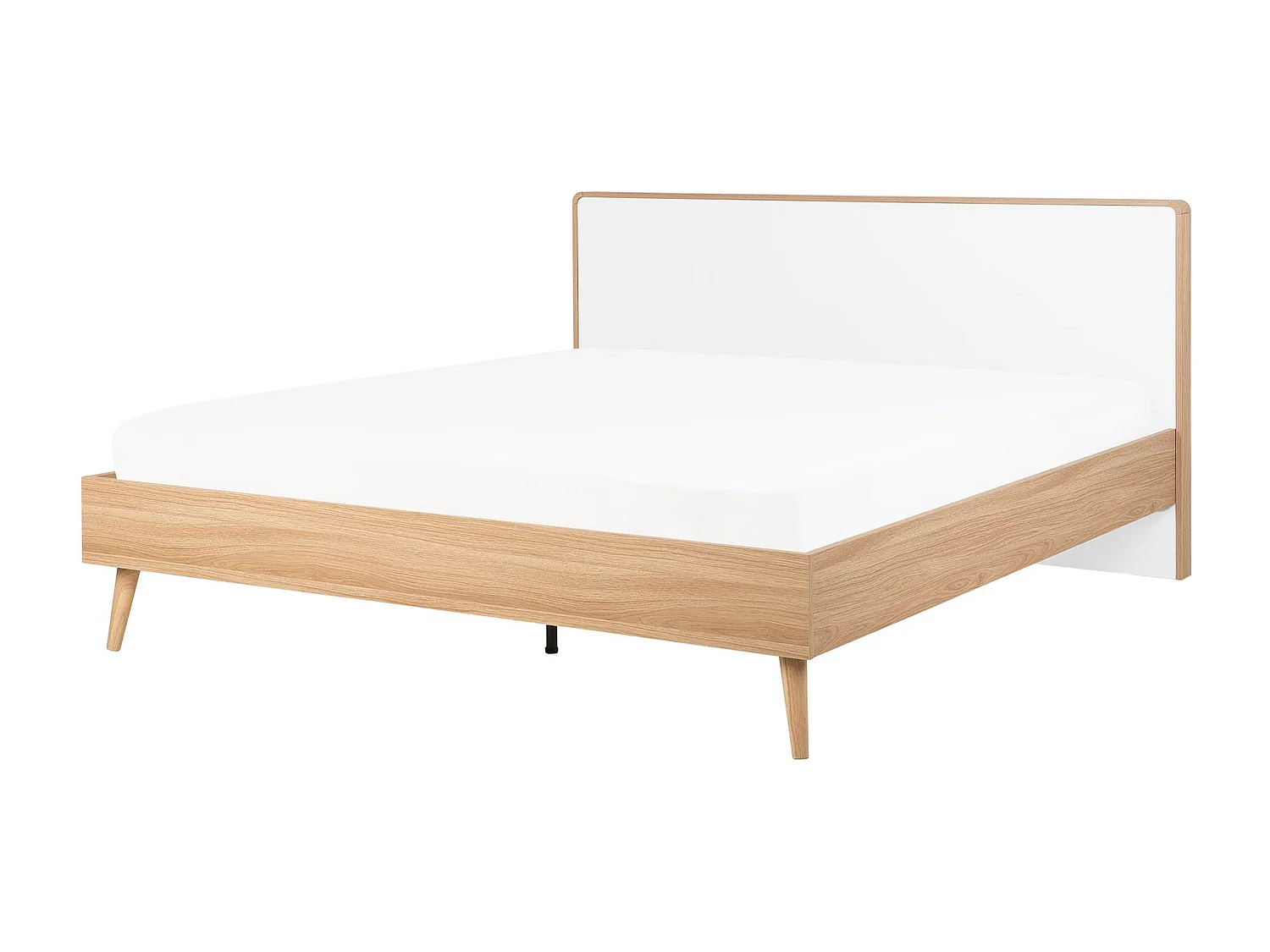 Lit avec sommier SERRIS 160 x 200 cm Marron clair