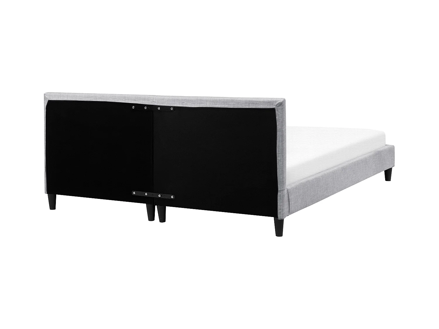 Lit avec sommier Tissu FITOU 180 x 200 cm Gris clair