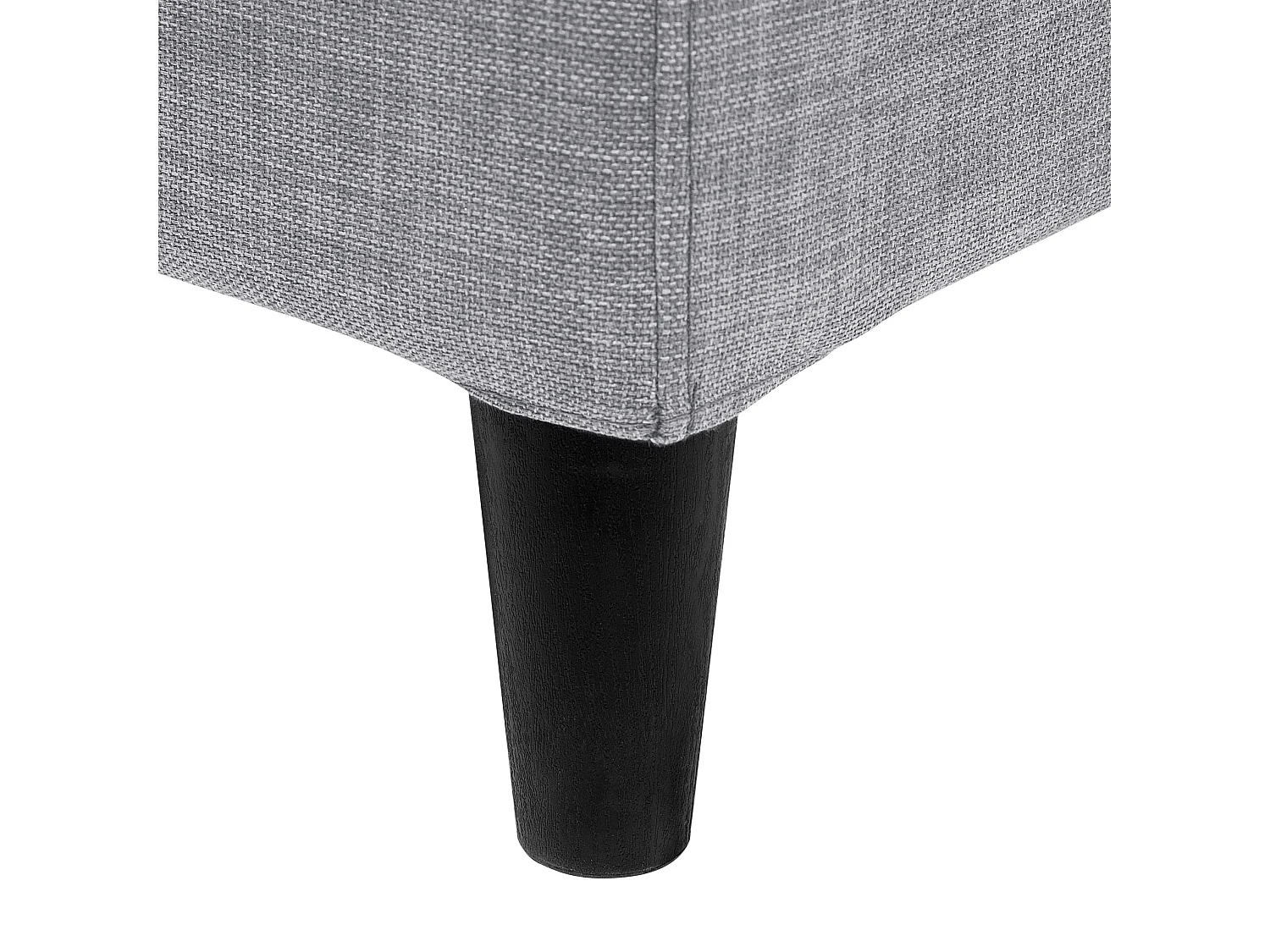 Doppelbett 180x200 cm abnehmbarer Polsterbezug Leinenoptik grau Fitou