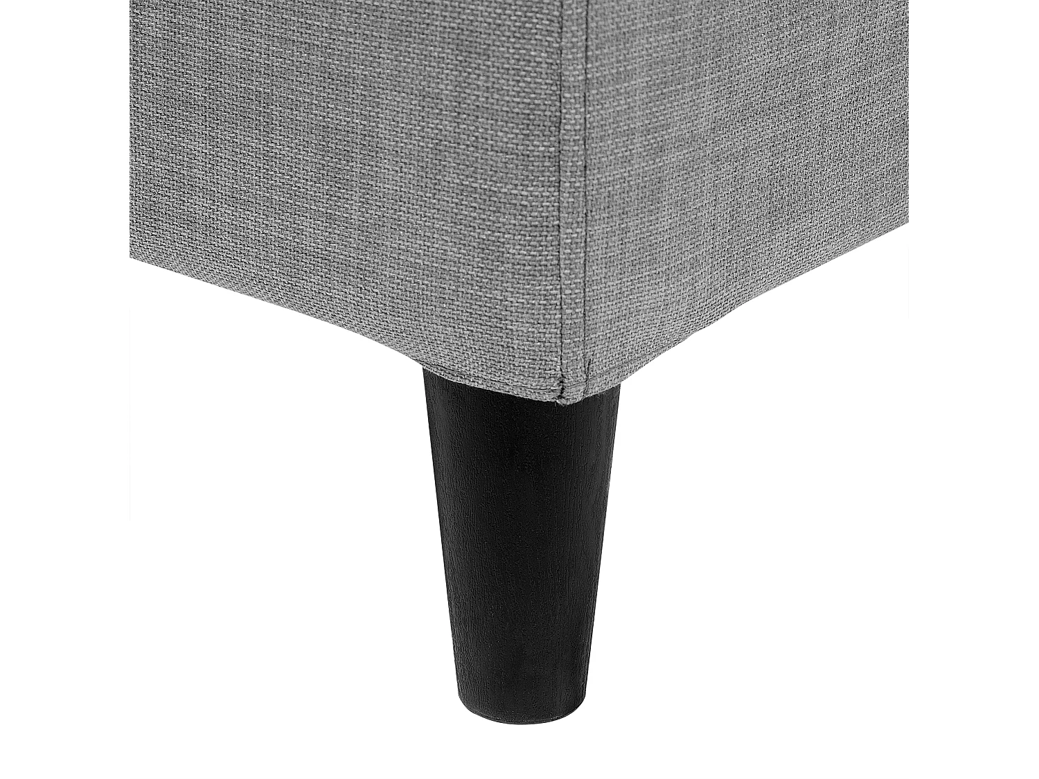 Doppelbett 180x200 cm abnehmbarer Polsterbezug Leinenoptik grau Fitou