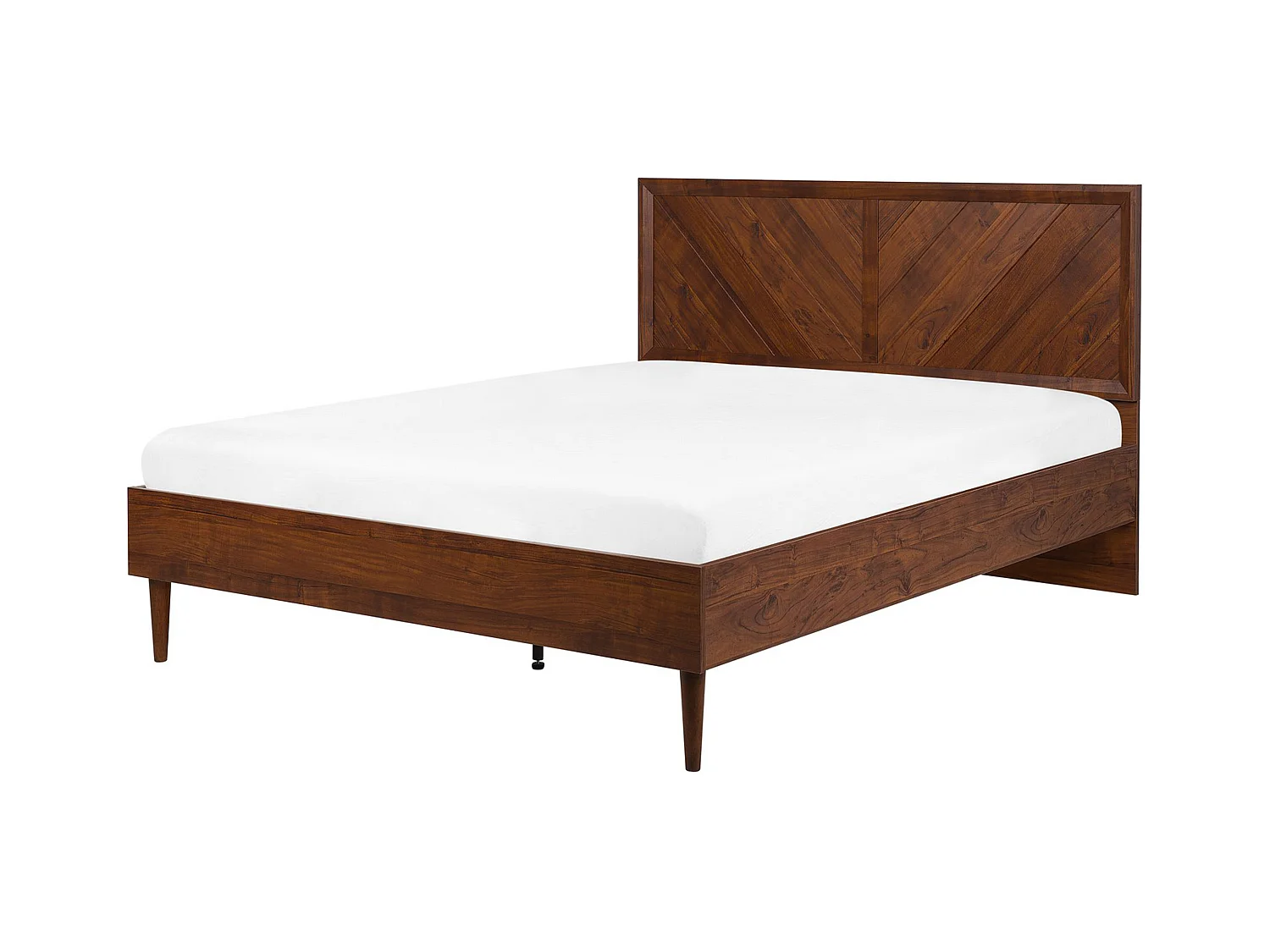 Lit avec sommier MIALET 140 x 200 cm Marron foncé