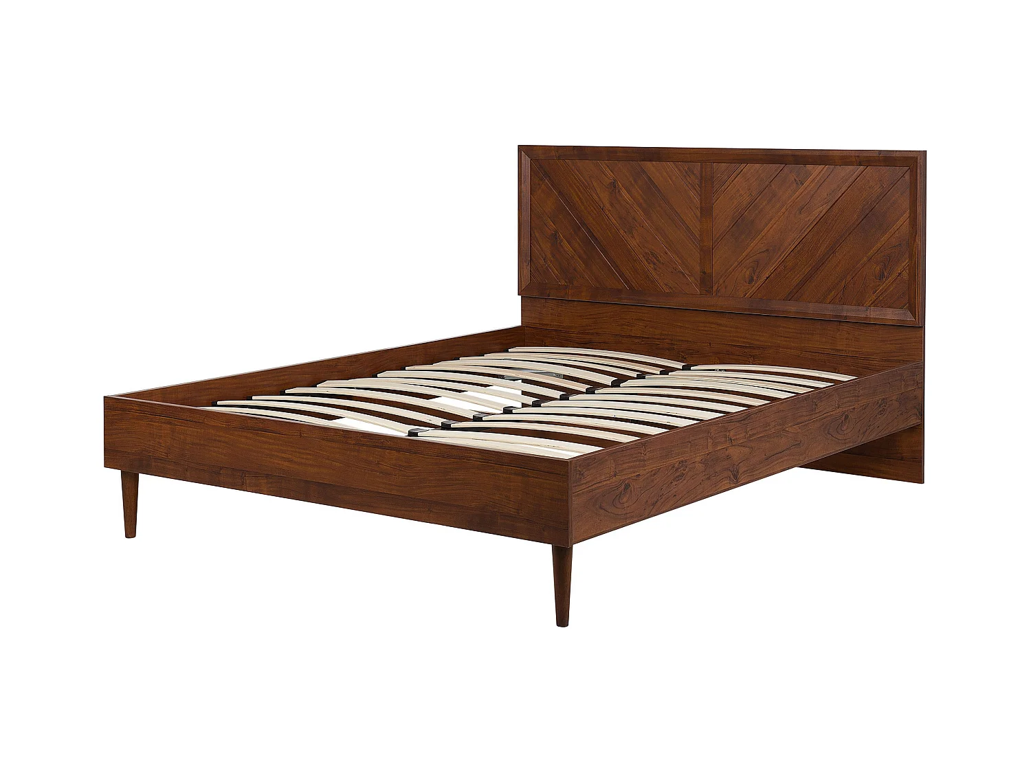 Lit avec sommier MIALET 140 x 200 cm Marron foncé