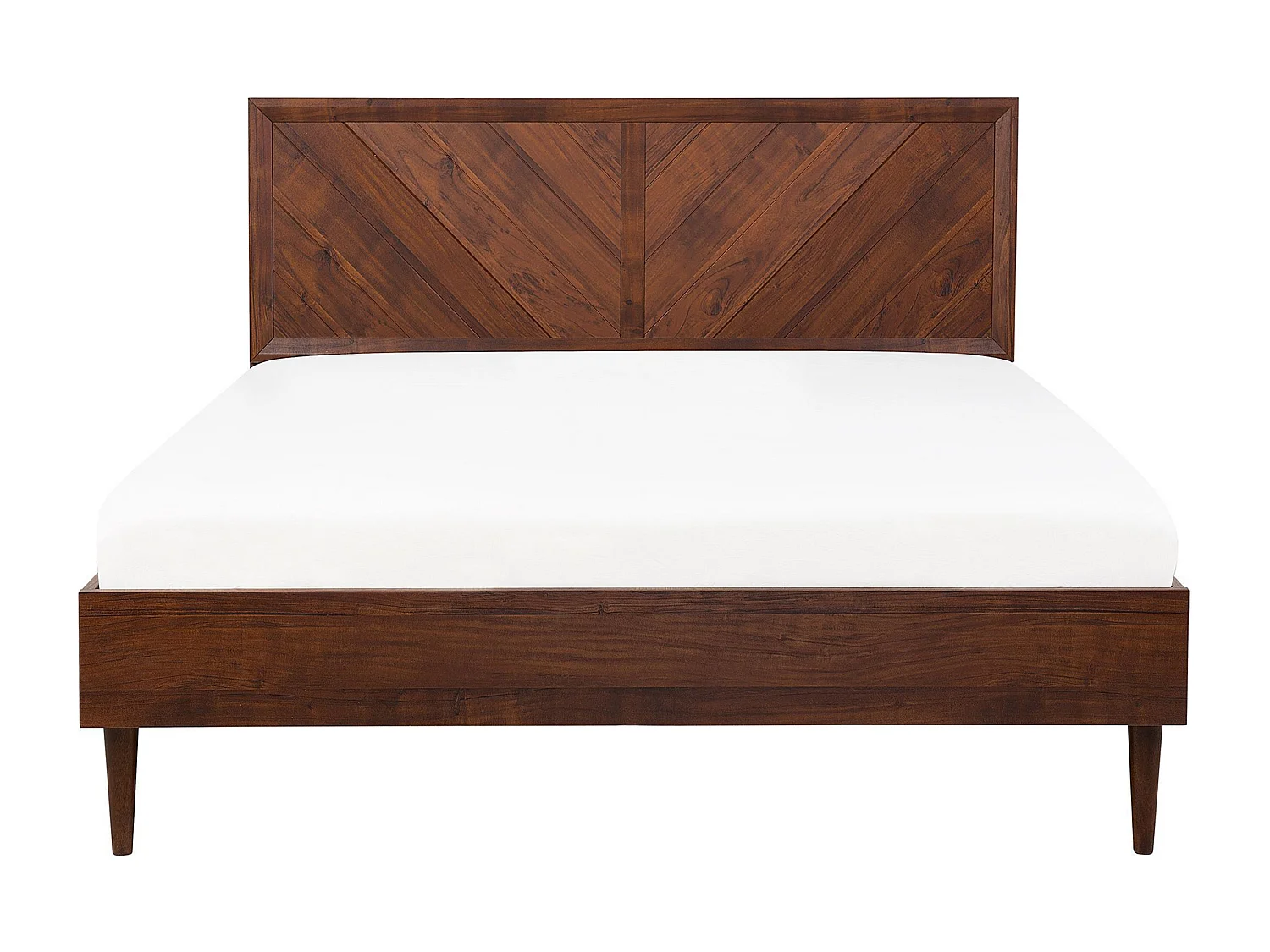 Lit avec sommier MIALET 140 x 200 cm Marron foncé