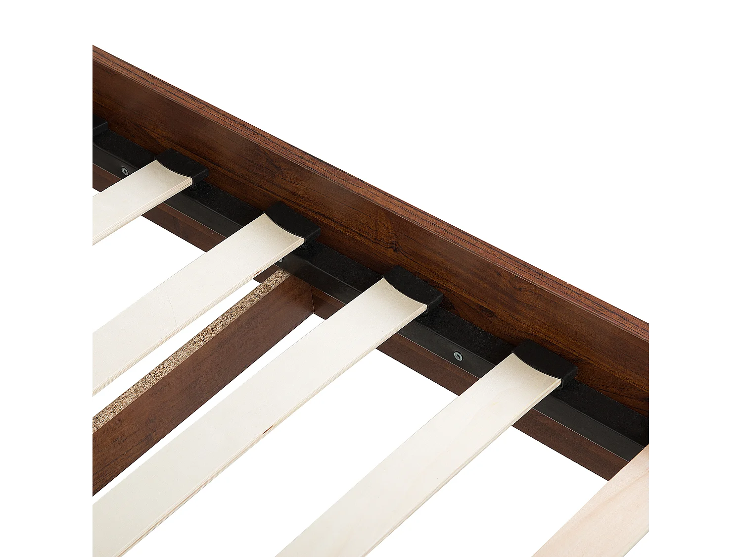 Lit avec sommier MIALET 140 x 200 cm Marron foncé