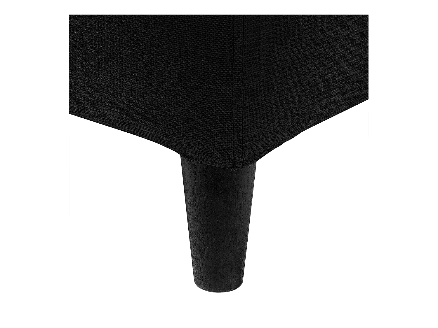 Lit avec sommier Tissu FITOU 180 x 200 cm Noir