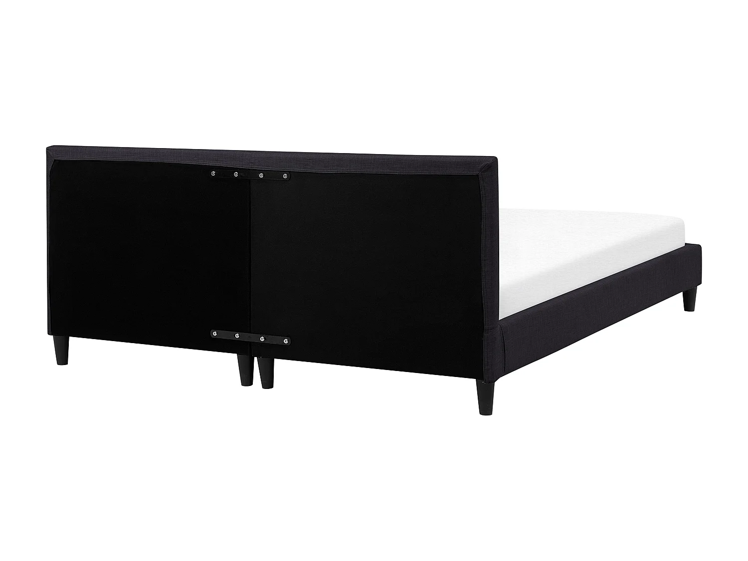 Lit avec sommier Tissu FITOU 180 x 200 cm Noir
