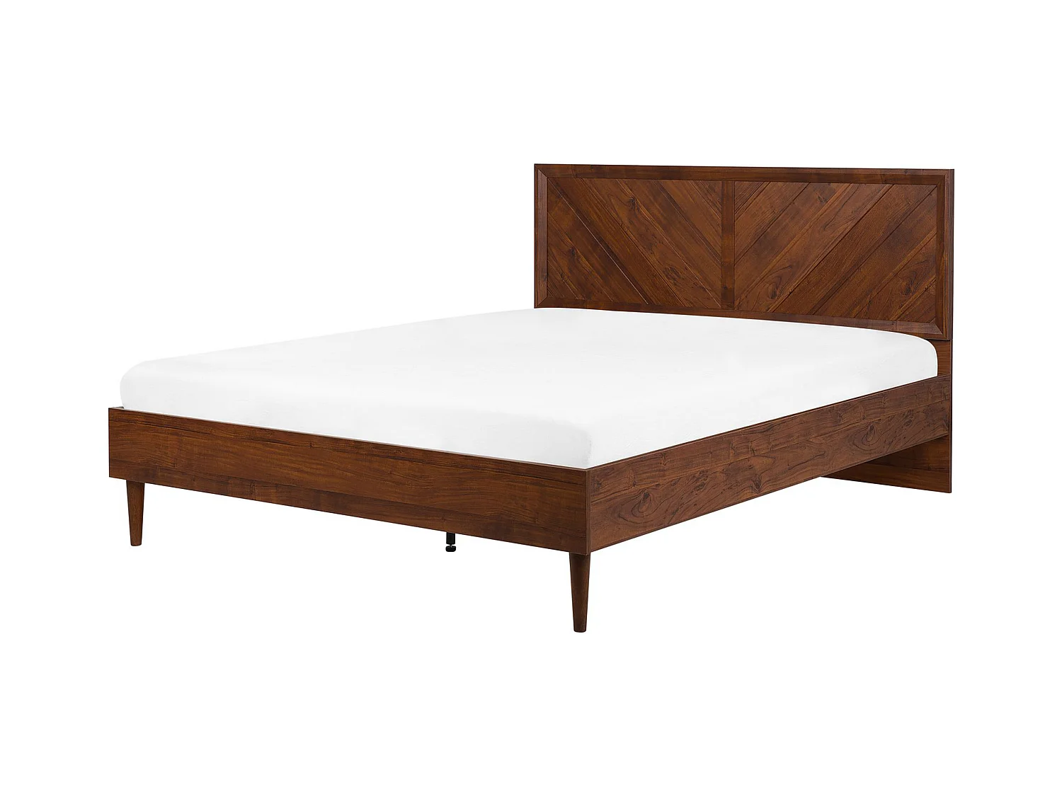 Lit avec sommier MIALET 160 x 200 cm Marron foncé