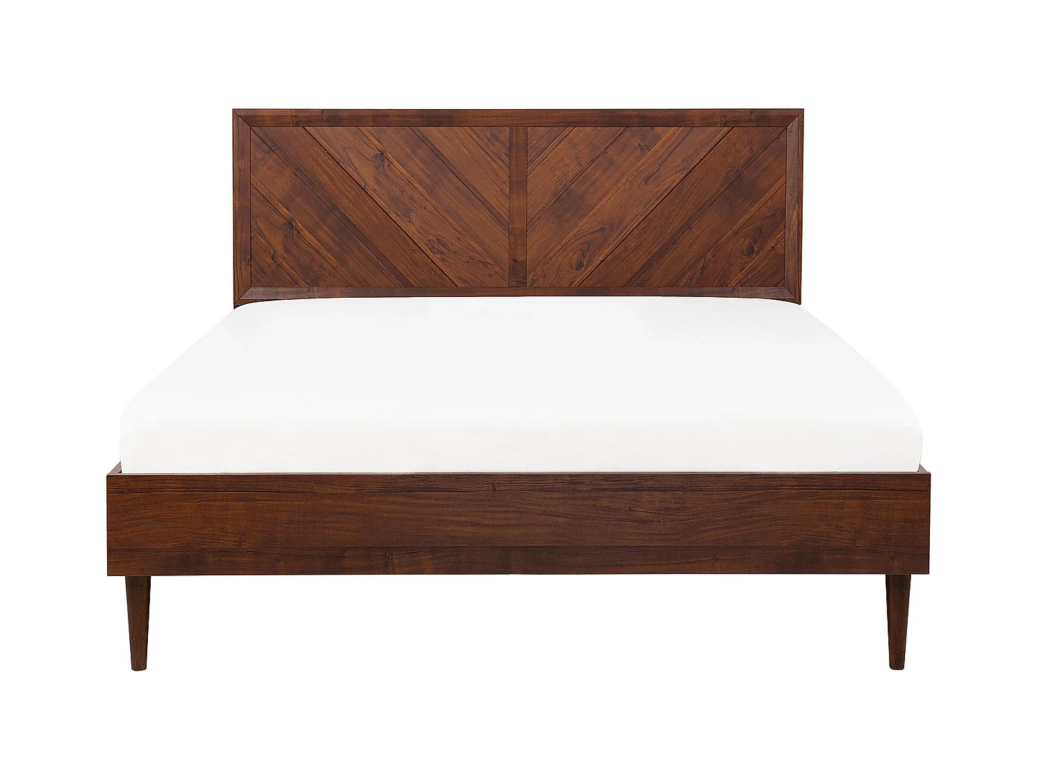 Lit avec sommier MIALET 160 x 200 cm Marron foncé
