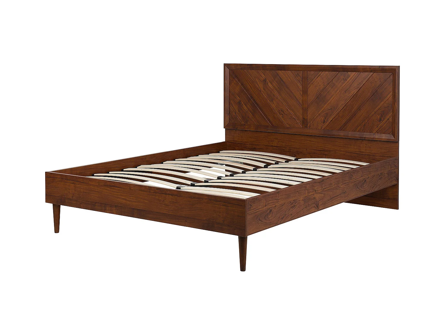 Lit avec sommier MIALET 160 x 200 cm Marron foncé