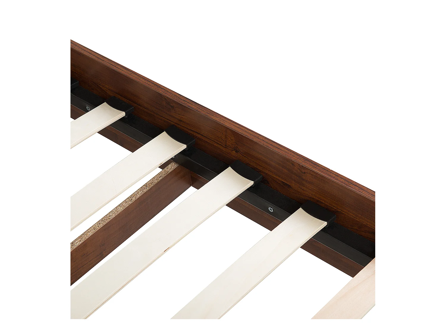 Lit avec sommier MIALET 160 x 200 cm Marron foncé
