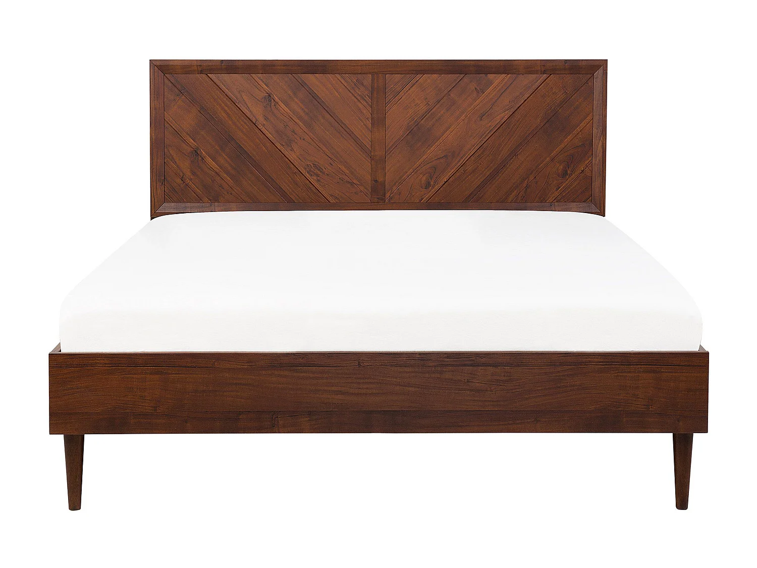 Lit avec sommier MIALET 160 x 200 cm Marron foncé