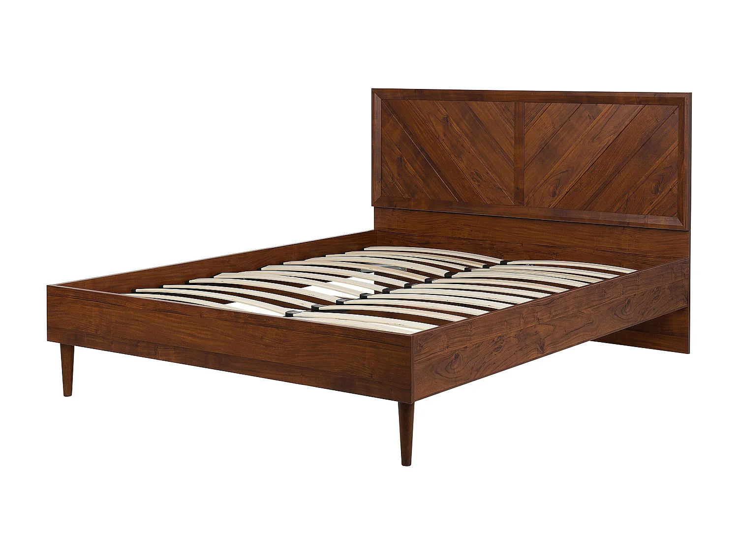 Lit avec sommier MIALET 160 x 200 cm Marron foncé