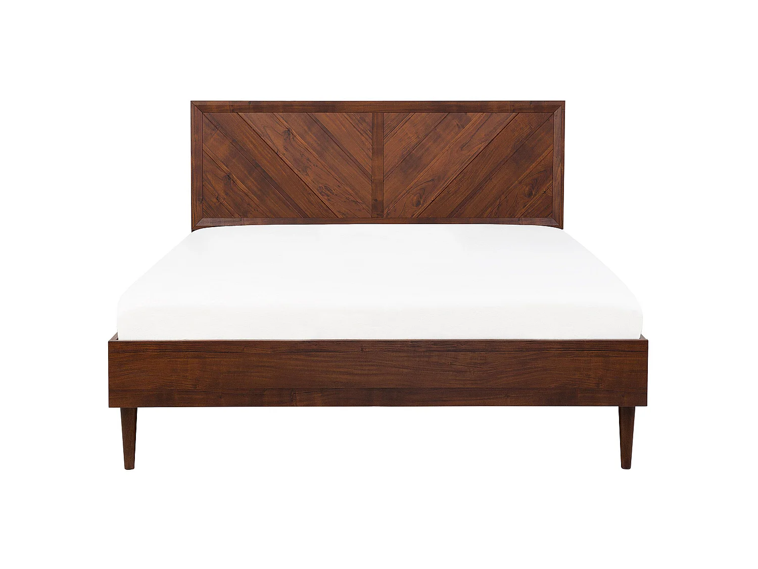 Lit avec sommier MIALET 160 x 200 cm Marron foncé