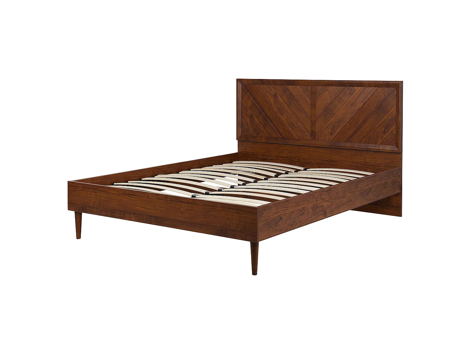 Lit avec sommier MIALET 160 x 200 cm Marron foncé