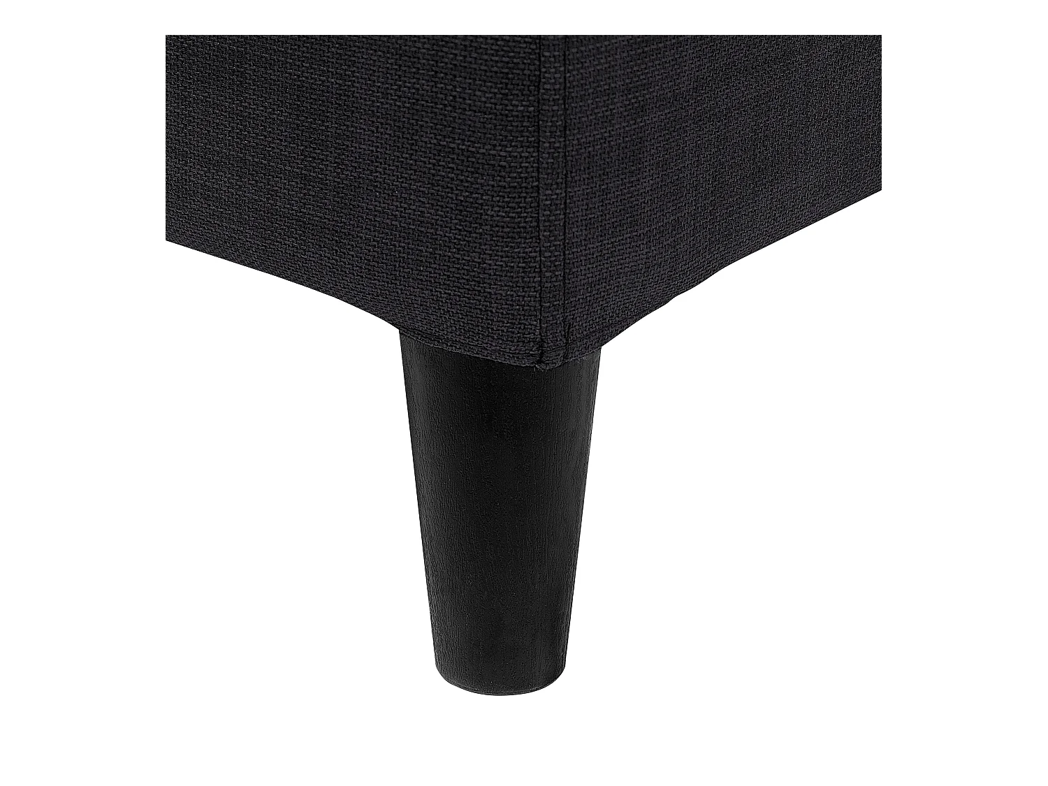 Lit avec sommier Tissu FITOU 160 x 200 cm Noir