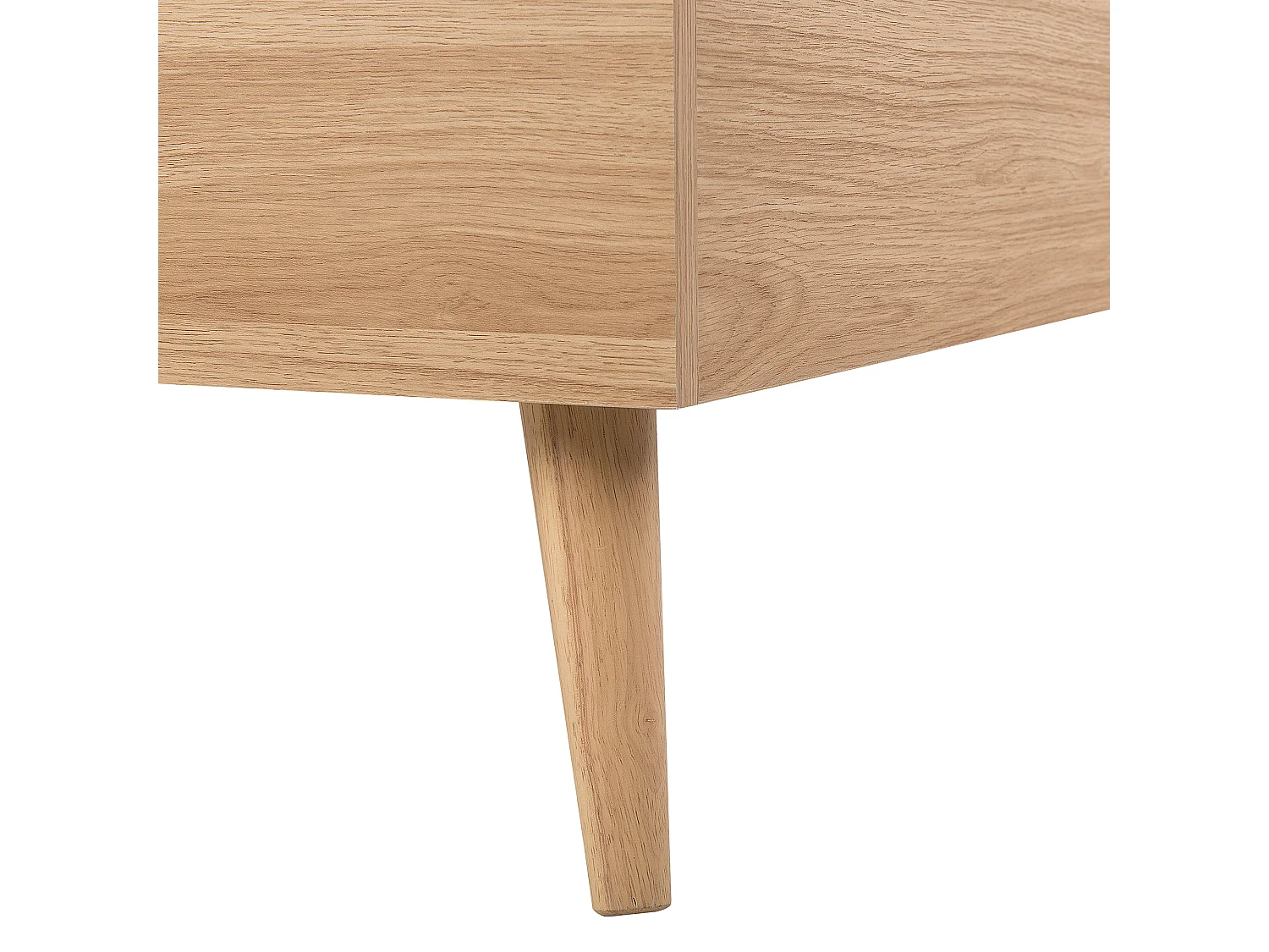 Lit avec sommier SERRIS 140 x 200 cm Marron clair