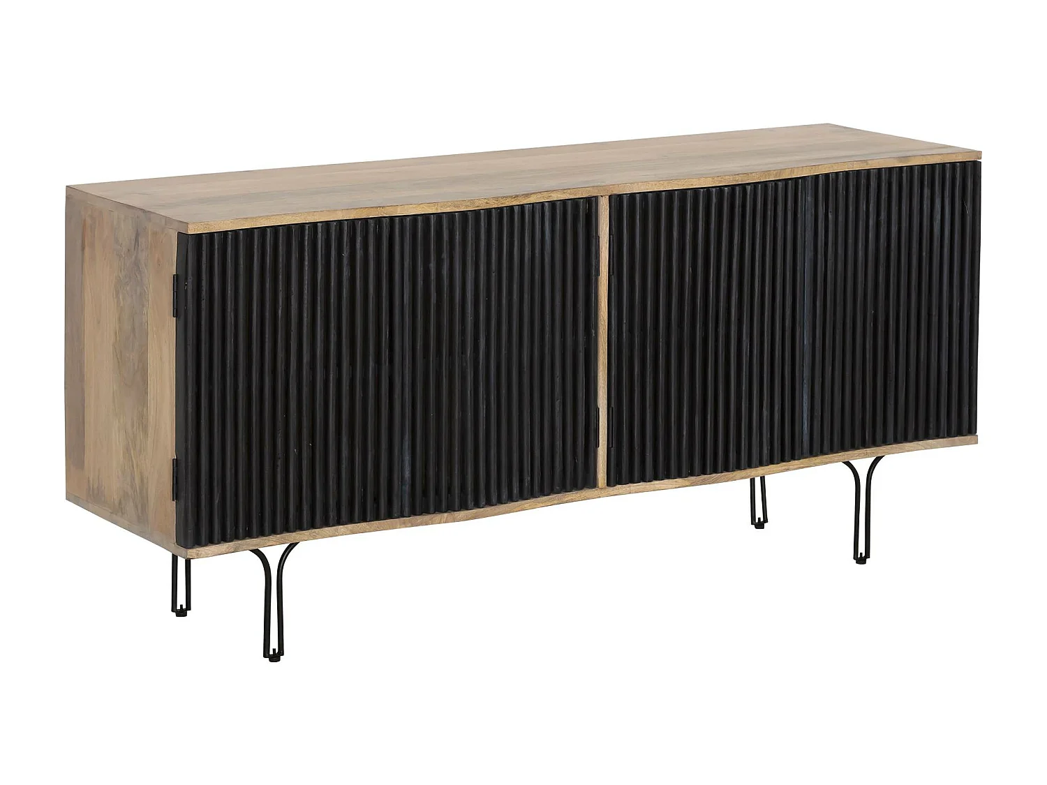 Meuble TV bois de manguier et métal Auxence