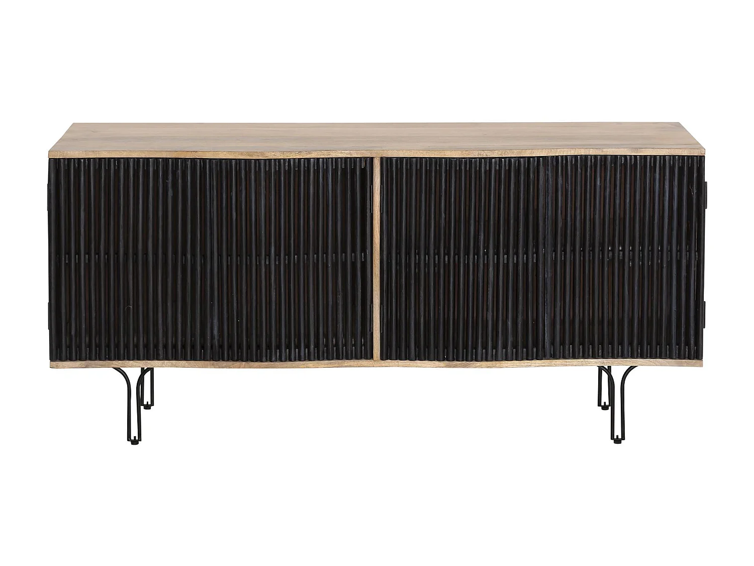 Meuble TV bois de manguier et métal Auxence