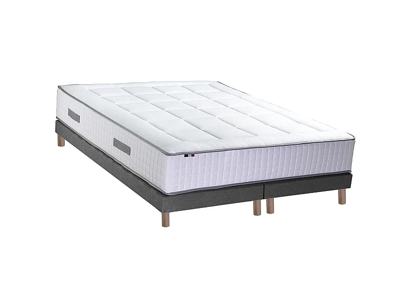 Ensemble matelas mémoire 7 zones BELLAGIO 2 avec sommier tapissier Dimensions - 2x80 x 200 cm