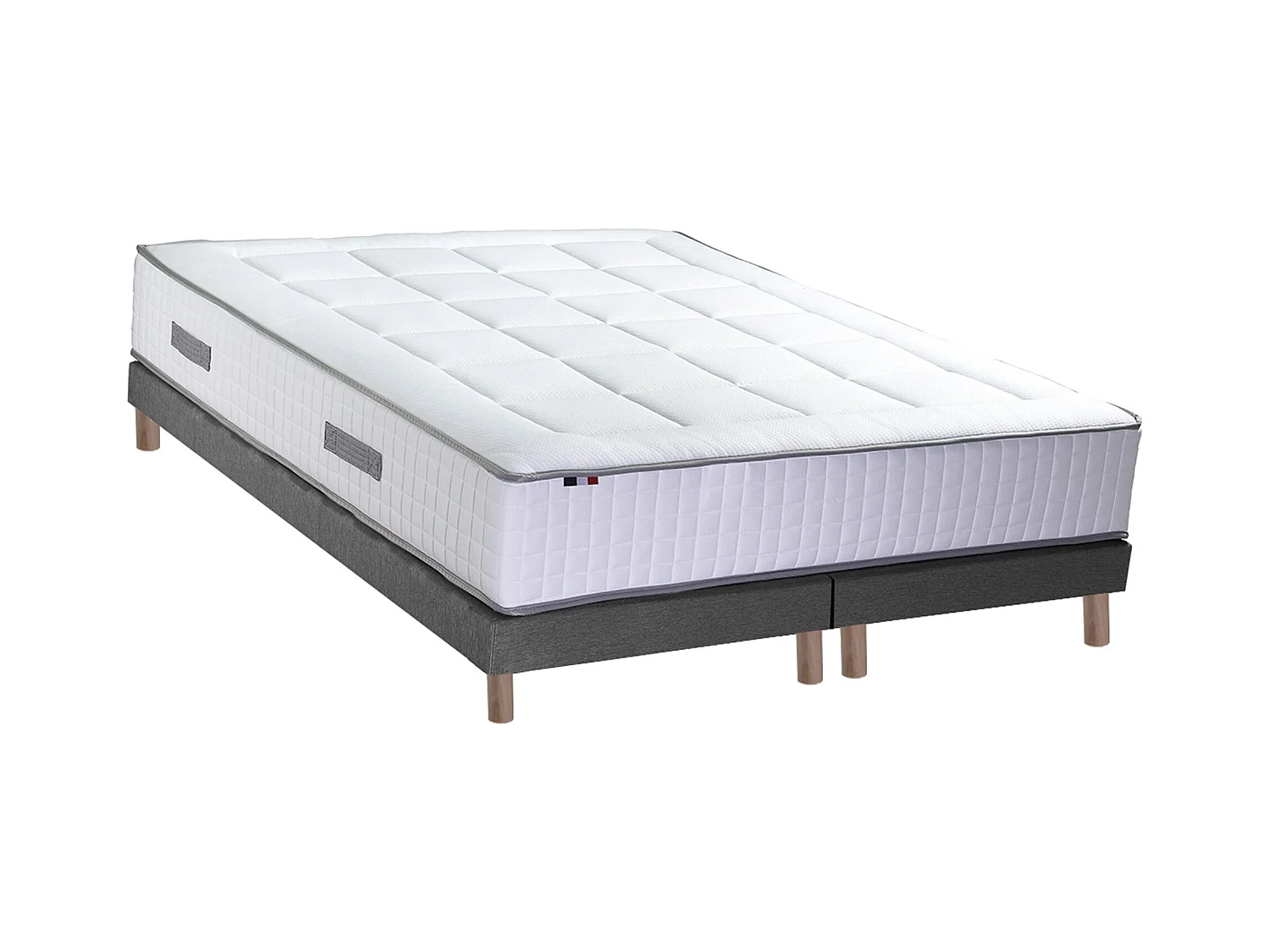 Ensemble matelas mémoire 7 zones BELLAGIO 2 avec sommier tapissier Dimensions - 2x80 x 200 cm