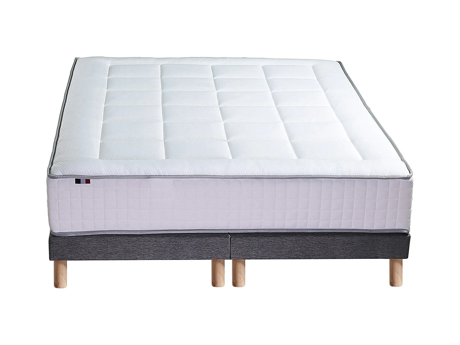 Ensemble matelas mémoire 7 zones BELLAGIO 2 avec sommier tapissier Dimensions - 2x80 x 200 cm