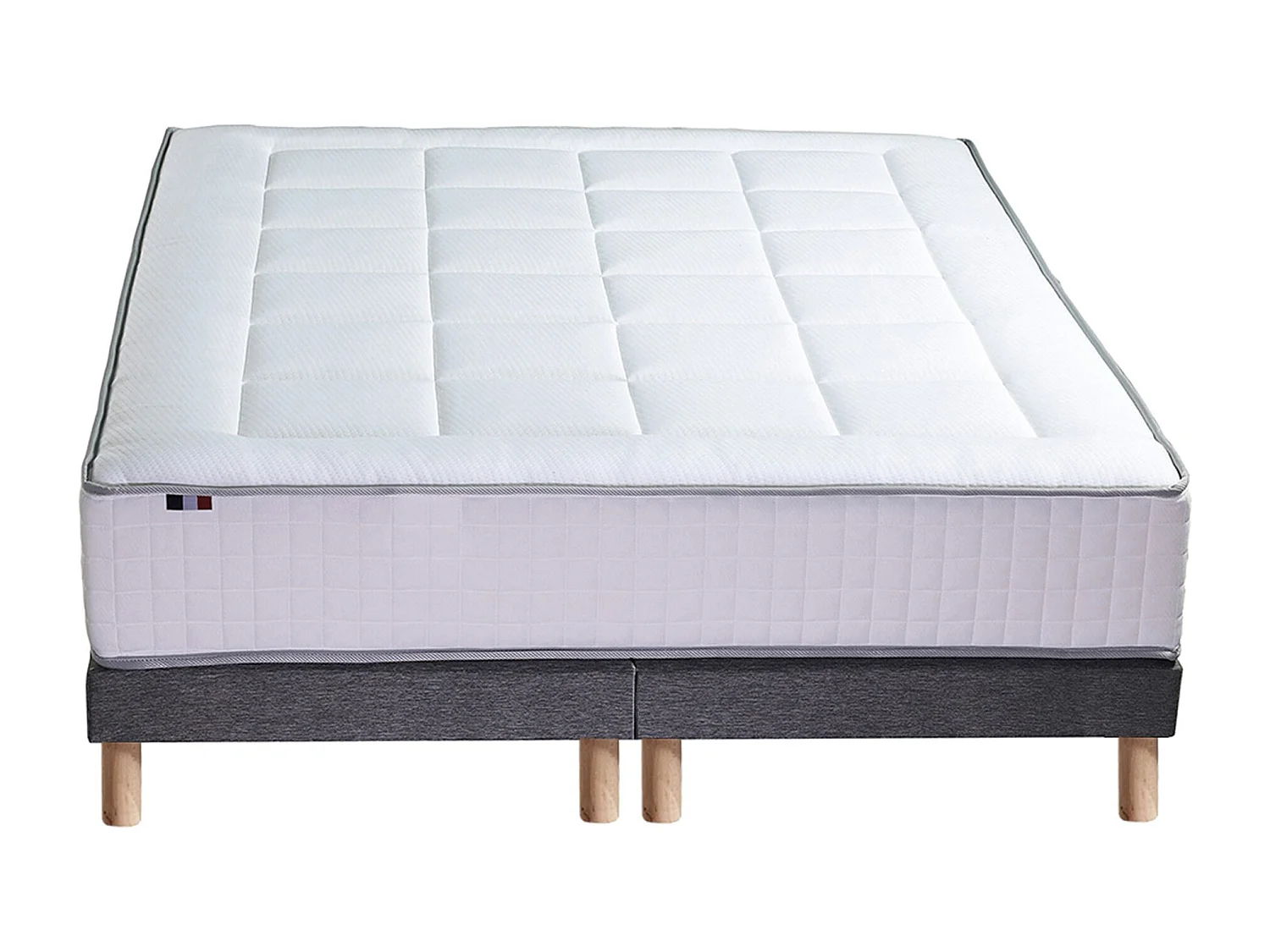 Ensemble matelas mémoire 7 zones BELLAGIO 2 avec sommier tapissier Dimensions - 2x80 x 200 cm
