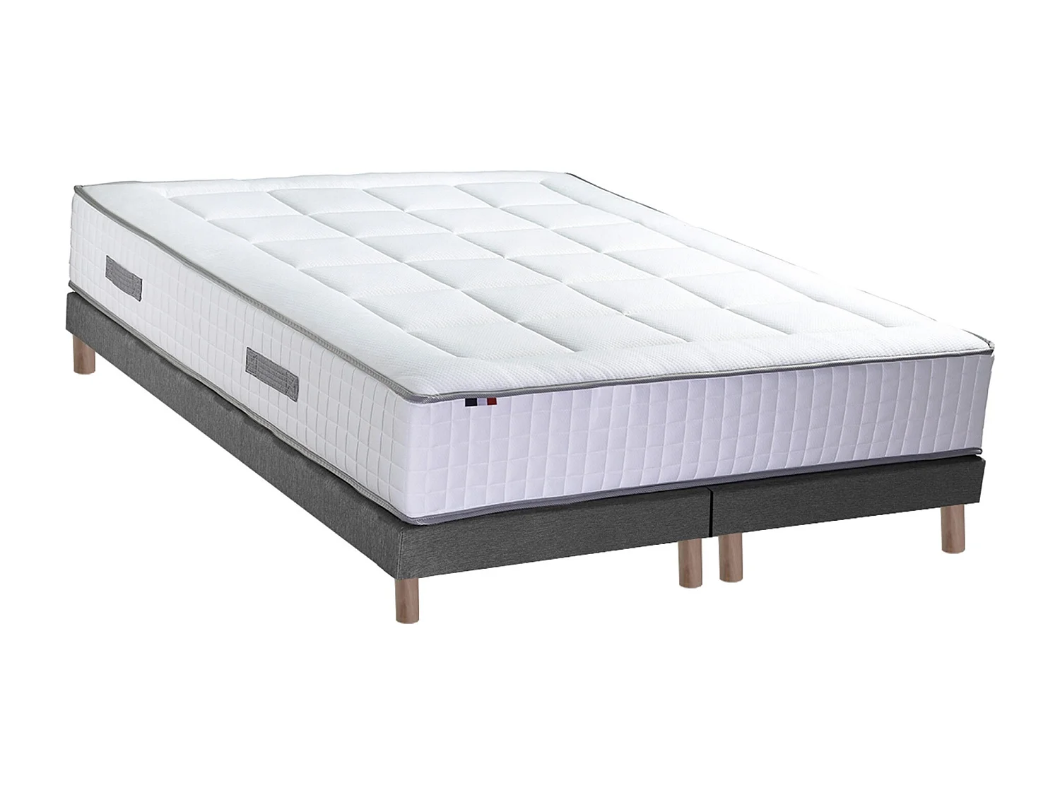 Ensemble matelas mémoire 7 zones BELLAGIO 2 avec sommier tapissier Dimensions - 2x80 x 200 cm