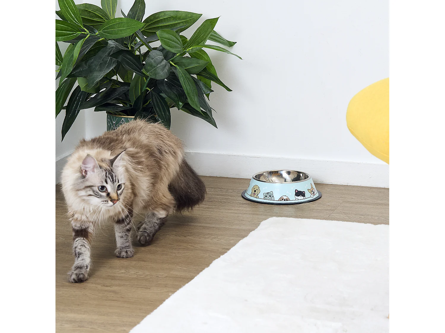 Gamelle Anti Derapante Bleu, Rose