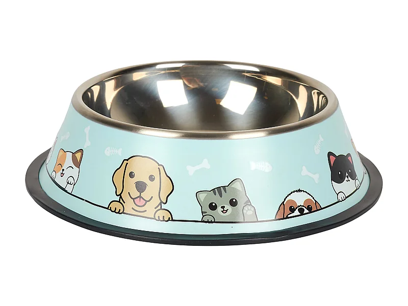 Gamelle Anti Derapante Bleu, Rose