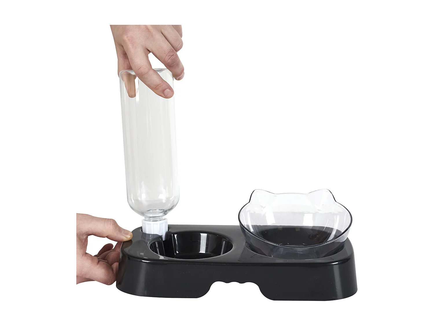 Gamelle Et Distributeur Eau Pour Animaux Noir