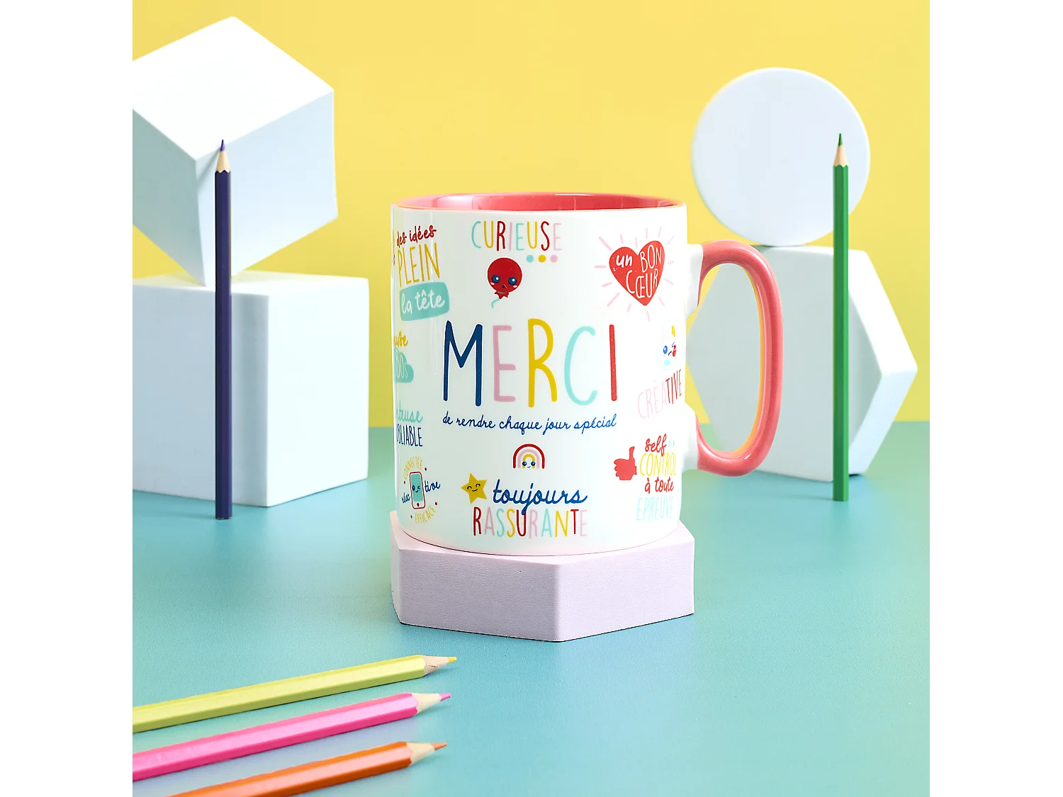 Mug Xxl Merci Maitresse 70cl Multicolore