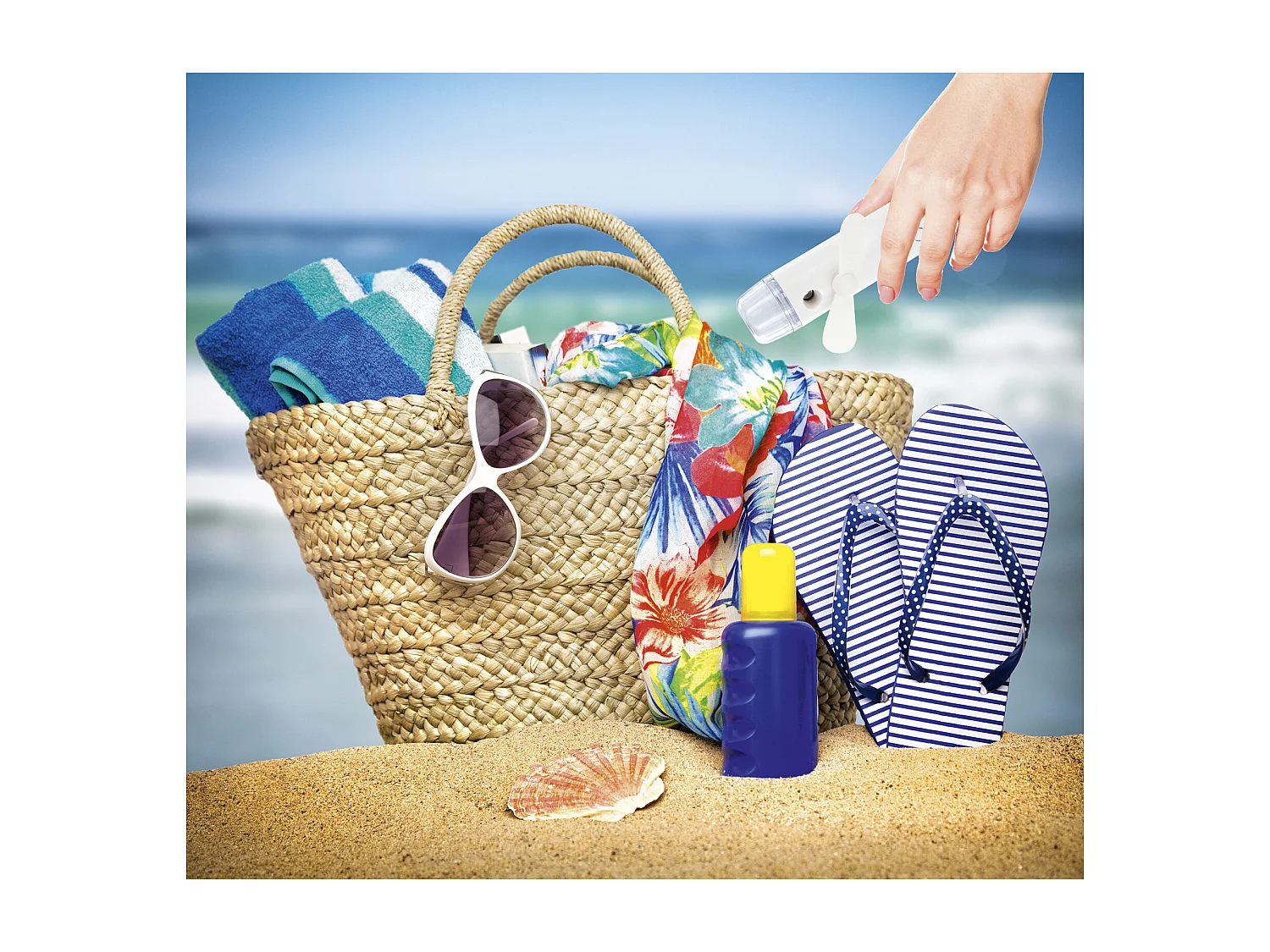 Ventilateur Brumisateur De Poche Rechargeable Blanc