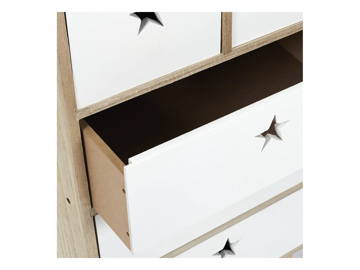 Chiffonnier Like A Star Blanc Blanc, Beige