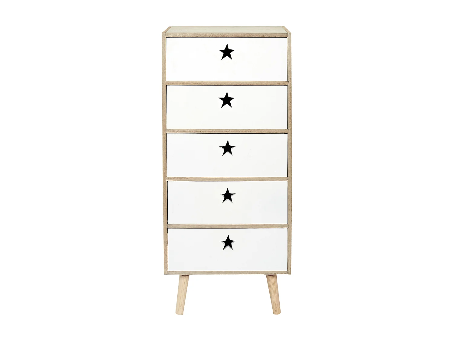 Chiffonnier Like A Star Blanc Blanc, Beige