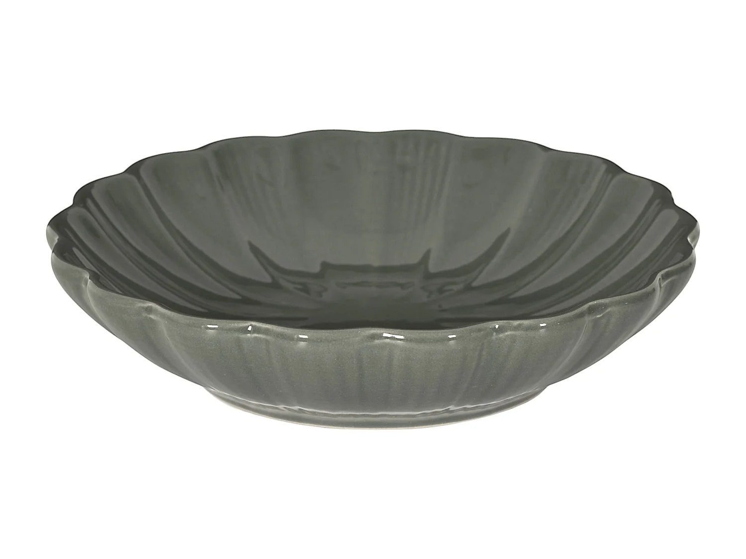 Assiette Creuse Calista Gris D20cm Gris