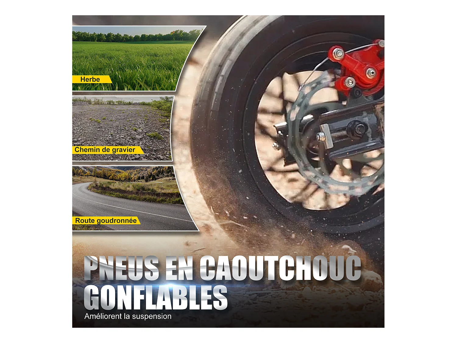 Oryxearth 37.7CC 4-Temps Dirt Bike pour Enfants, Mini Moto à Essence, Transmission Automatique et Démarrage par Traction, Marron