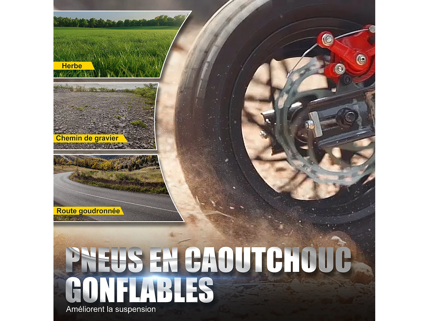 Oryxearth 37.7CC 4-Temps Dirt Bike pour Enfants, Mini Moto à Essence, Transmission Automatique et Démarrage par Traction, Marron