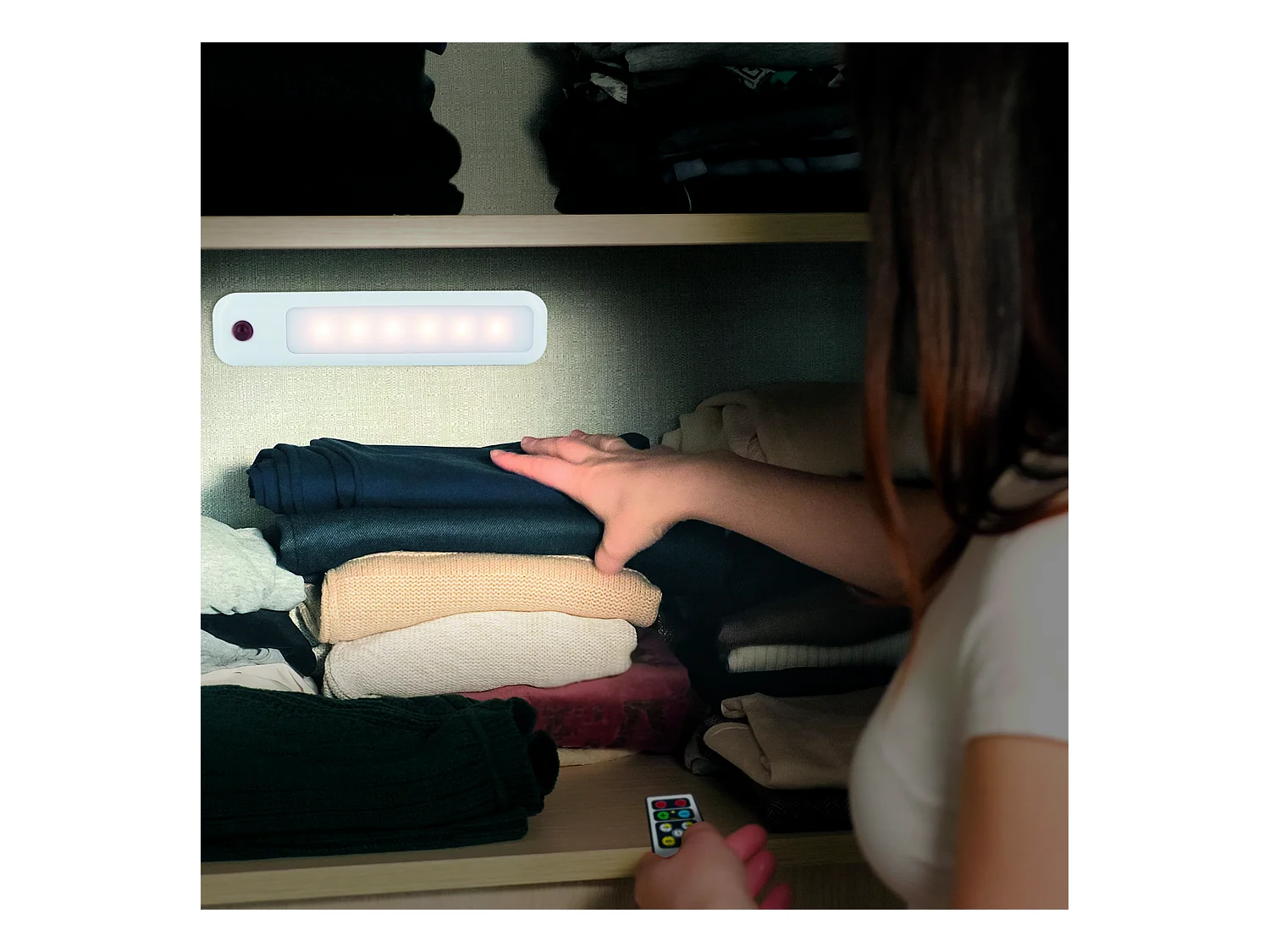 Lampe Led Avec Telecommande Et Minuteur Blanc