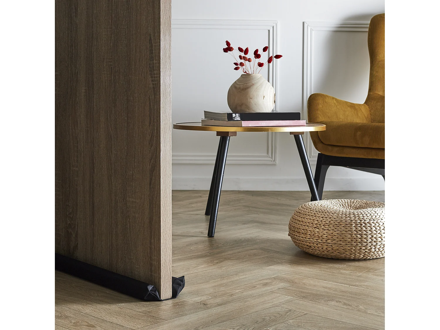 Boudin de Porte Découpable Déhoussable Lavable M24 Noir 90cm