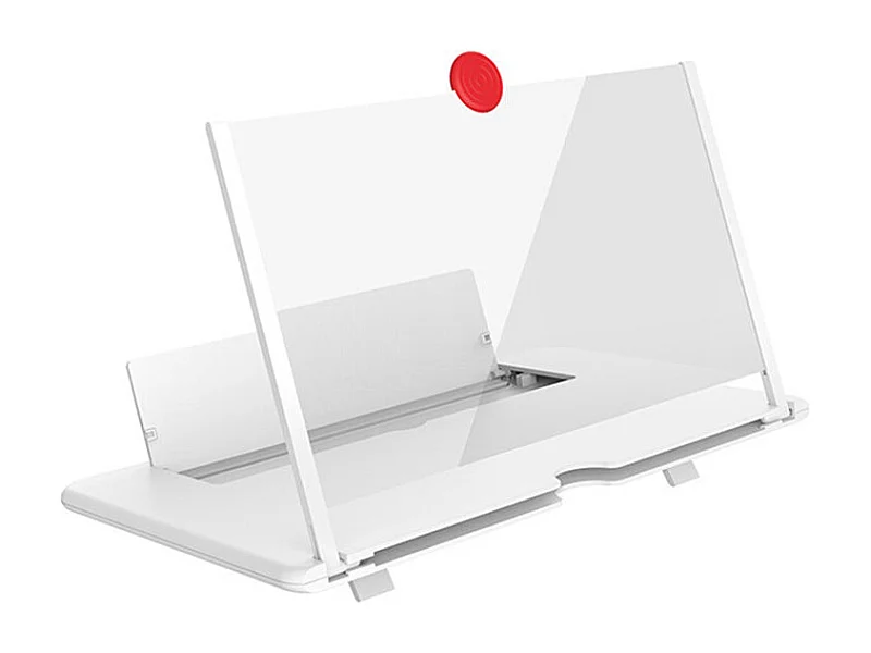 Loupe d'écran pour téléphone portable 12 pouces - Loupe d'écran pliable pour tous smartphones - Cadeau - Blanc