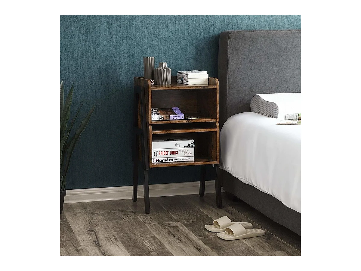 Bobbel home - Vintage - Houten Nachtkastje - Industrieel