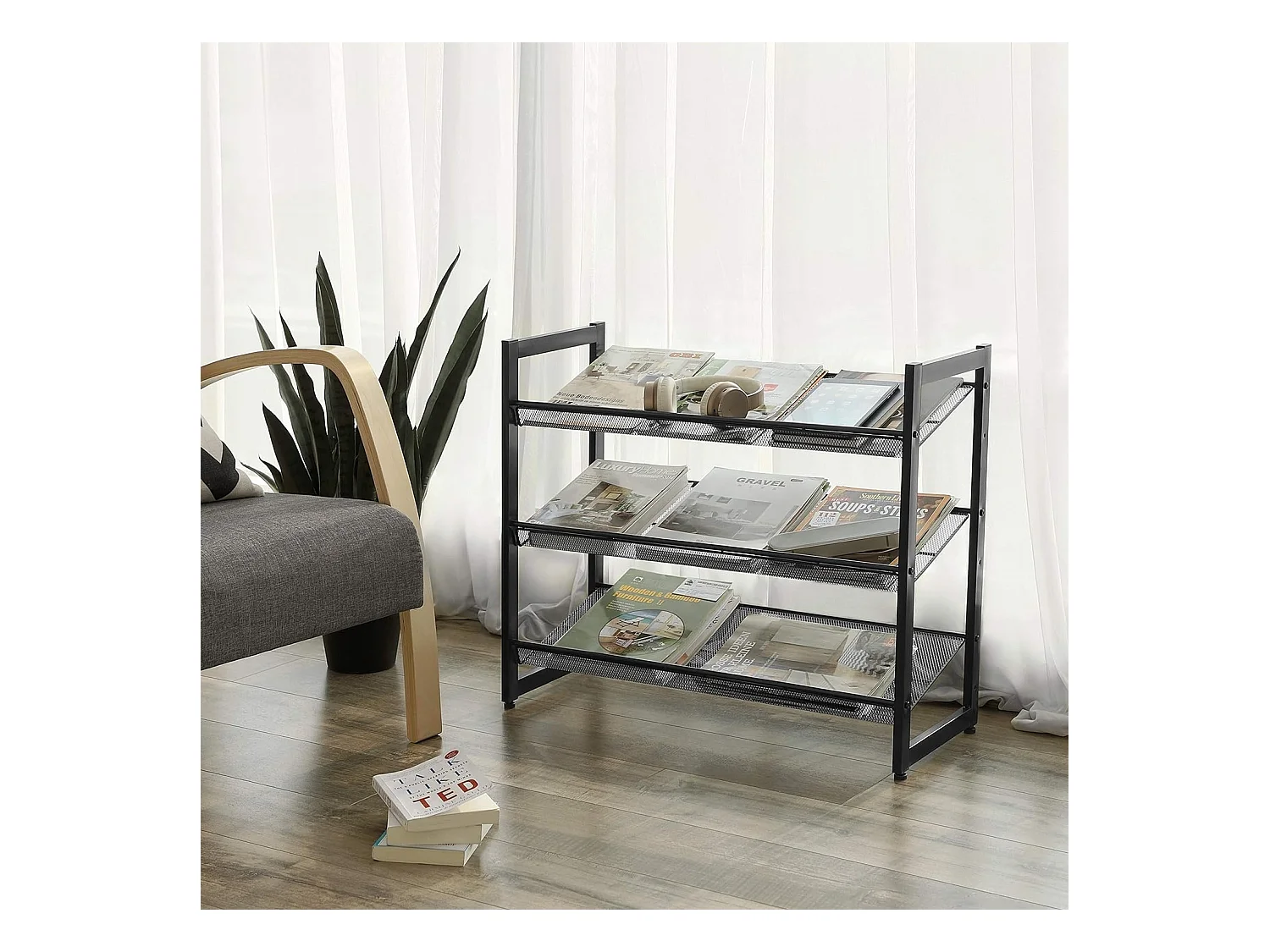 Stapelbaar 3 Laags Schoenenrek - 12 Paar Schoenen - Verstelbare Legplank - Zwart