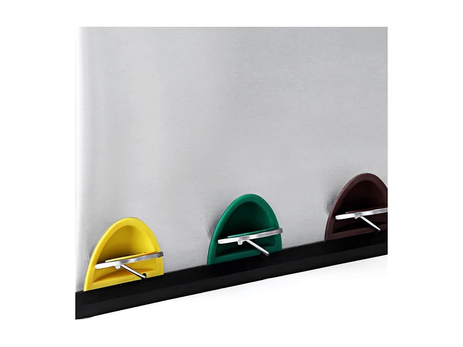 Parya Home vuilnisbak afvalbak +binnenemmer afvalscheidingssystemen pedaalemmer RVS (24 liter 3x8L)