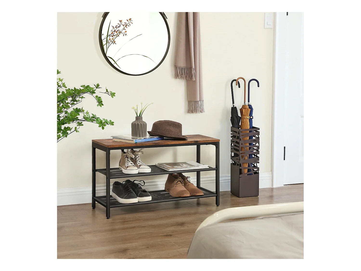 Bobbel Home Schoenenkast Met Zitje - 80 x 30 x 44.5 cm