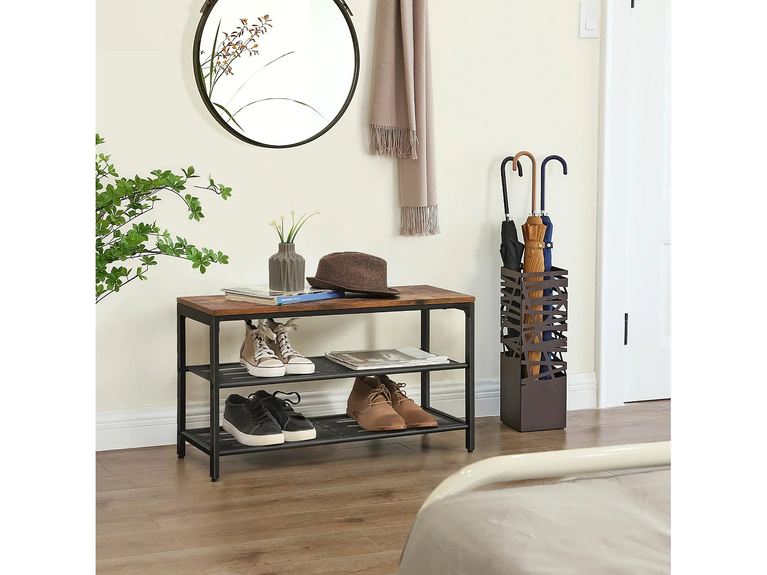 Bobbel Home Schoenenkast Met Zitje - 80 x 30 x 44.5 cm