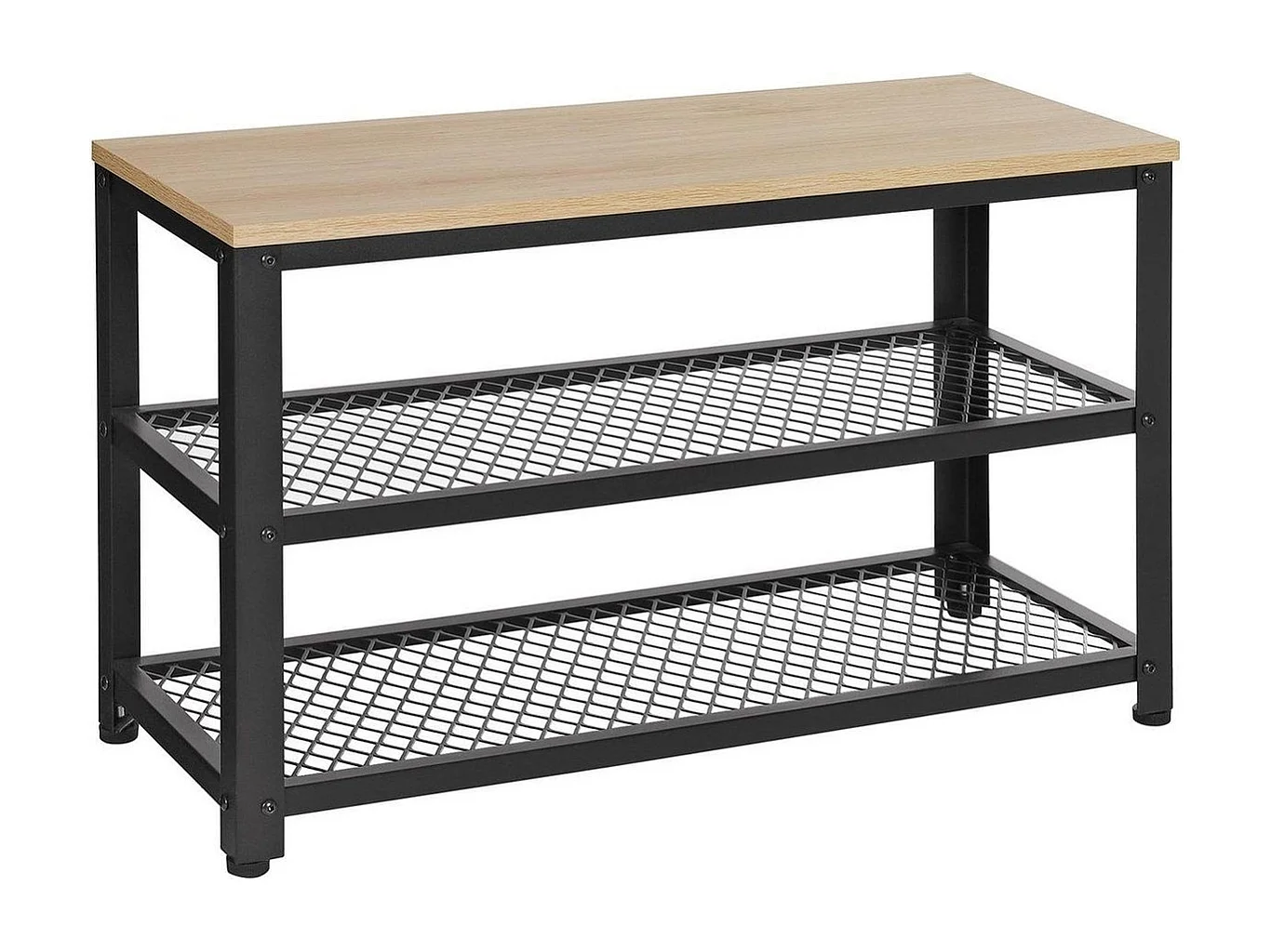 Parya Home - Houten Schoenenrek - Schoenenbank - Metaal - Hout - Industrieel